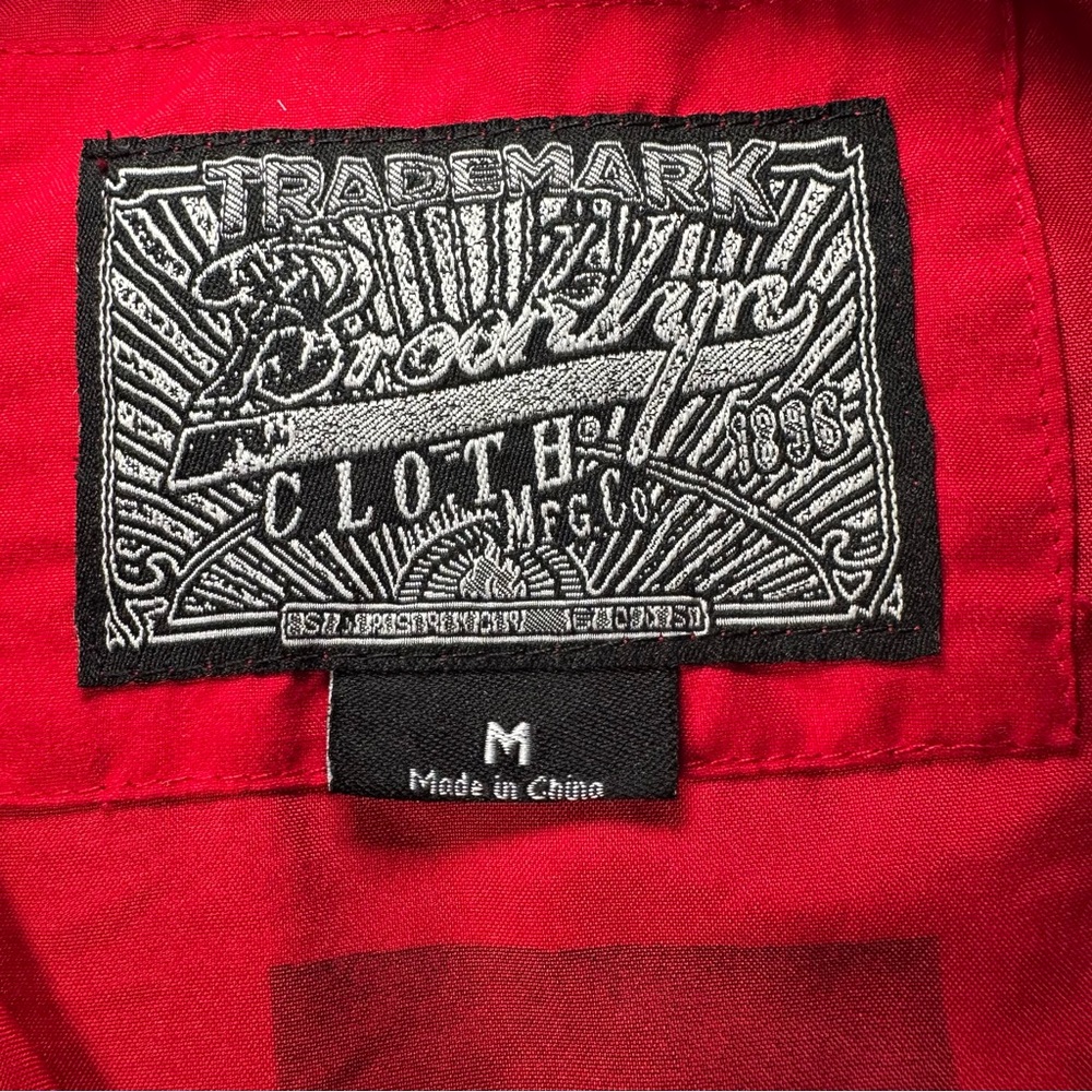 Brooklyn Cloth "Legend" Lightweight Red Pullover Windbreaker Men's Medium - Picture 6 of 8